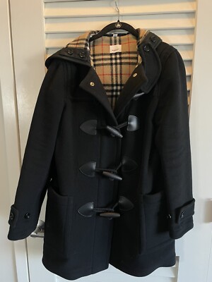 Burberry Wool Blend Duffle Coat Burberry Women's Merton Wool Blend