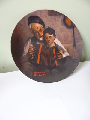 Vintage Norman Rockwell limitierte Auflage ''The Music Maker'' Sammelteller von Knowles