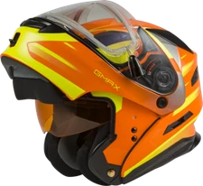 Gmax MD-01S Modular Snow Helmet Descendant Orange Electric Shield Size Medium