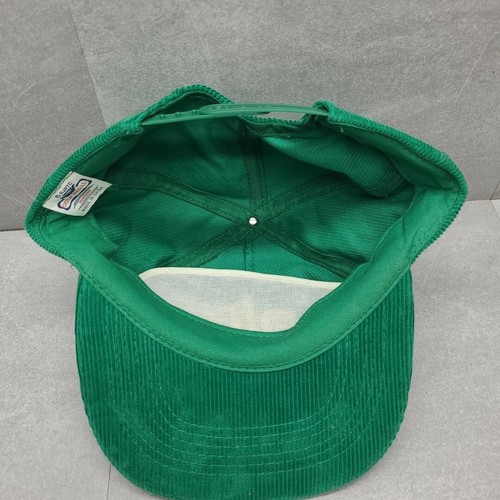 Salem Cigarettes Gold Metal Headwear Green Snapback Adjustable Corduroy Hat - Picture 5 of 6