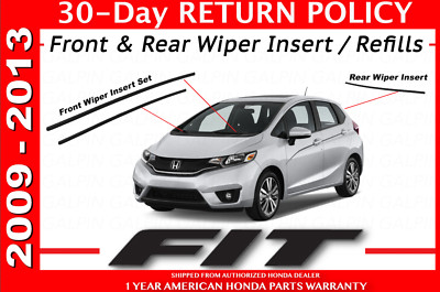 NEW GENUINE HONDA FIT WIPER REFILL INSERT SET 2009 TO 2013 FOR FACTORY BLADES
