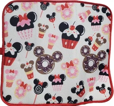 Microfiber Dish Drying Mat (16"x18") DISNEY, MICKEY MOUSE SWEETS, red back, BB