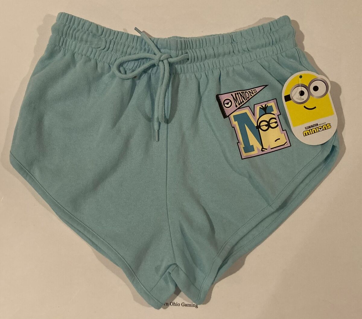 Junior's Minions Light Blue Athletic Shorts Size X-Small XS Junior's Minions Light Blue Athletic Shorts Size X-Small XS