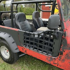 For 1976-1995 Jeep Cj7yj Wrangler 2dr Black Tubular Trail Door With Side Mirror For 1976-1995 Jeep Cj7yj Wrangler 2dr Black Tubular Trail Door With Side Mirror