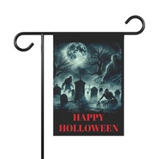 Halloween Monster moon scary Garden  House Banner