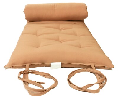 Peach Traditional Japanese Floor Rolling Mattresses, Portable Mats 3x30x80