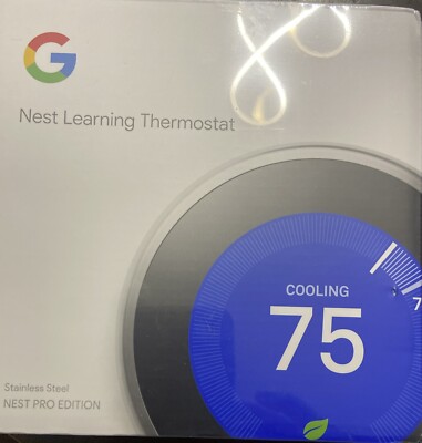 Google Nest T3018US 3rd Generation Smart Learning Thermostat - Mirror Black