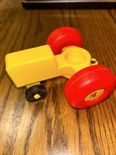 Vintage Fisher Price Little People Yellow Farm Tractor Truck Vehicle Barn #221