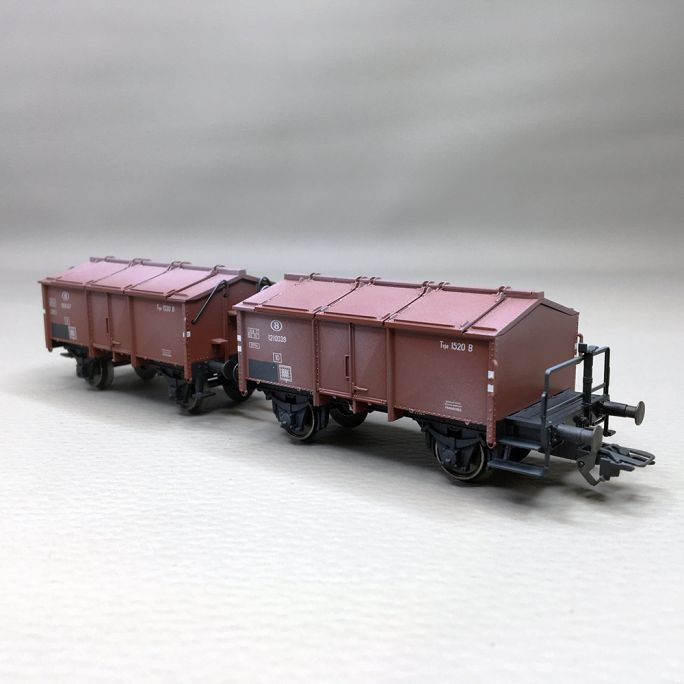 Wagons à couvercles rabattables Marklin 46018 train HO miniature - 2