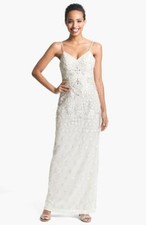 Sue Wong Embellished Spaghetti Strap Mesh Gown - Size 8 - LK 1162 A 