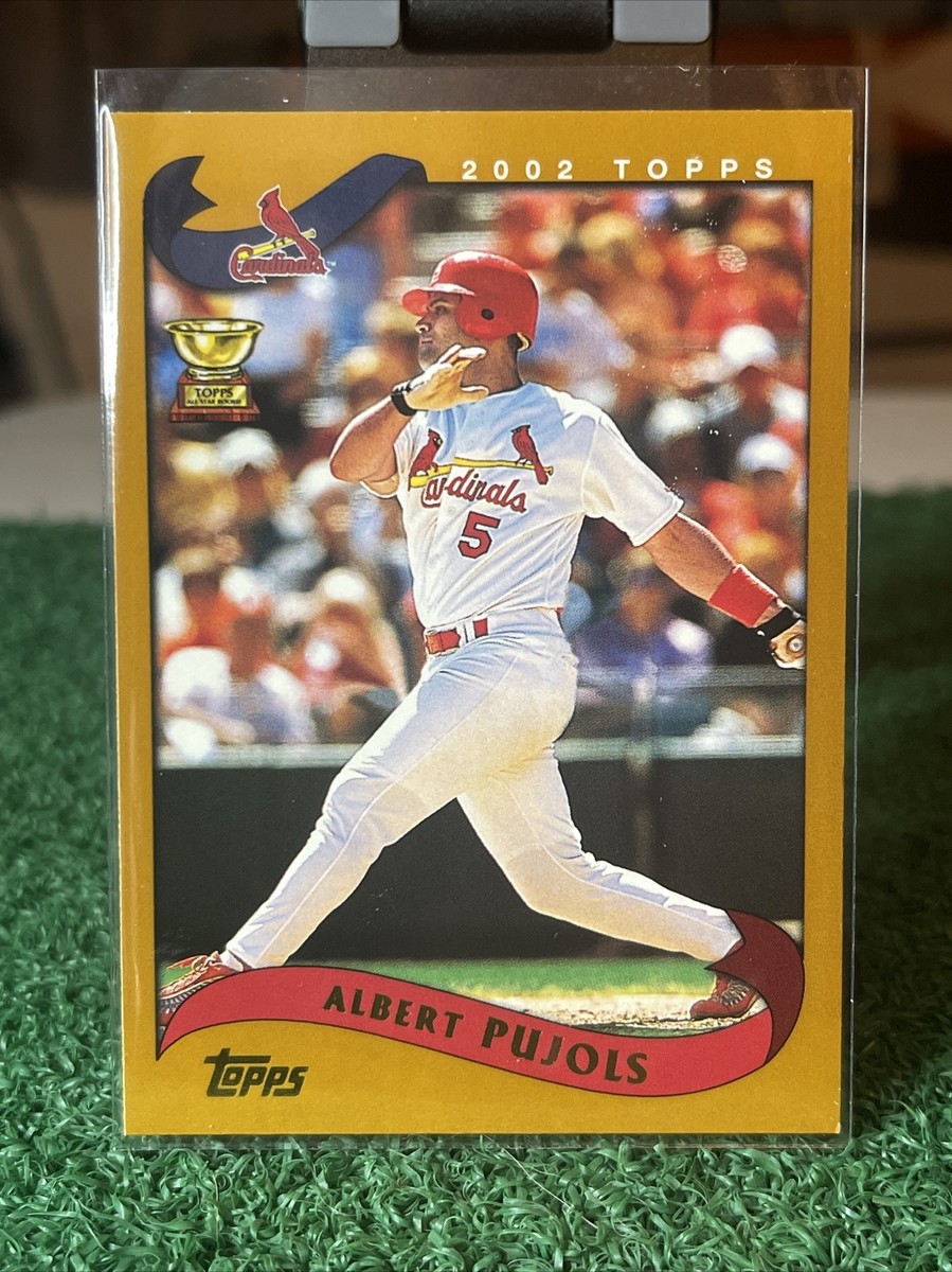 ALBERT PUJOLS 2002 Topps #160 ERROR CARD MINT Gold Cup