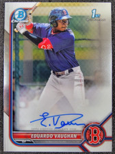 2022 Bowman Chrome 1st AUTO Eduardo Vaughan #CPA-EV Red Sox