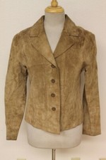 Womens Maxima Wilsons Ochre Brown Suede/leather Jacket Sz M