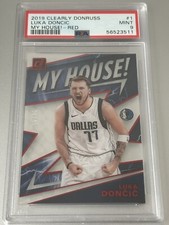 2019 Clearly Donruss Luka Doncic Red My House /49 SSP PSA 9 🔥