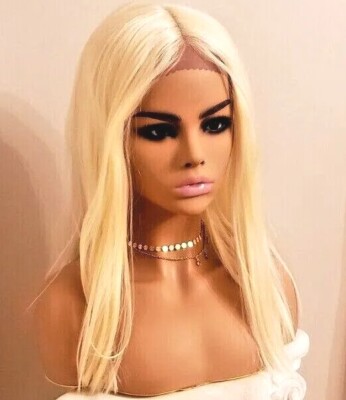 Lace Front Wig - Short Bob Straight Light Bleach blonde  display picture 3
