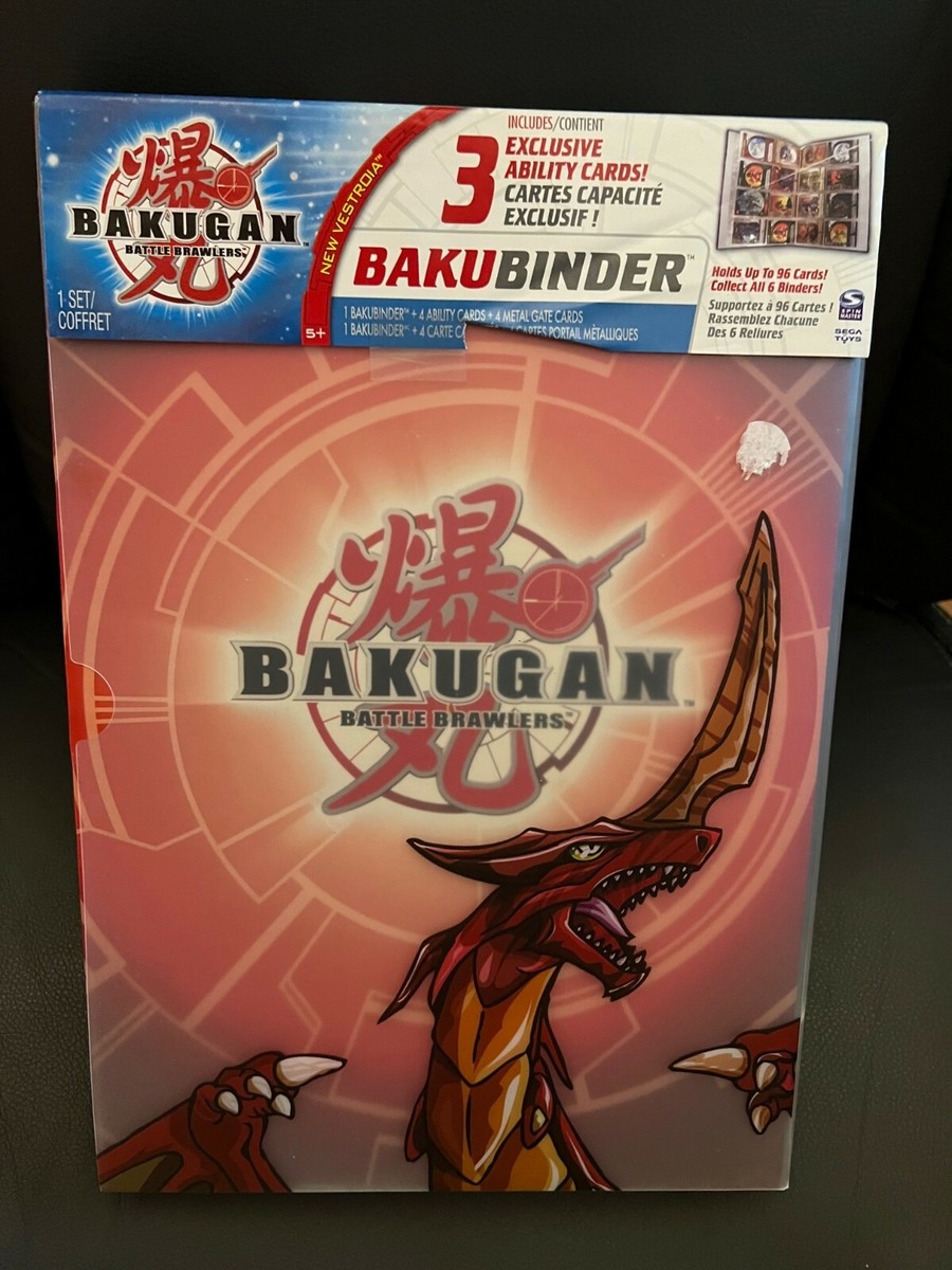 Bakugan Bakubinder PYRUS Bakugan Binder w/ Ability Cards Metal Gate  Cards