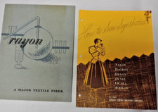 2 1950s Sewing Educational Pamphlets Lot: Rayon/How to Sew Synthetics