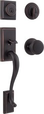 Kwikset Hawthorne Front Entry Door Handleset Lock Venetian Bronze w/ Juno Knob