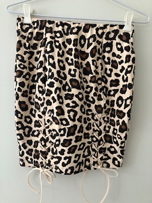 Who Am I Leopard Y2K Animal Leopard Print Mini Skirt Size NWT