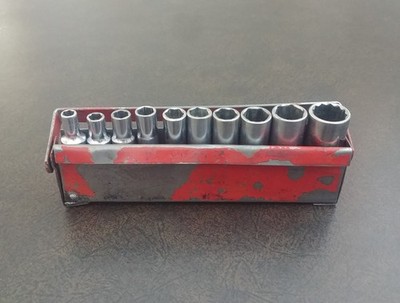 MAC Tools 1/4'' Drive 10pc Socket Set Deep Well w/ Metal Case 1 Matco Replacement