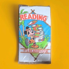  RARE VINTAGE 80s DISNEY Mickey Mouse Reading Adventure Shirt NEW  small 