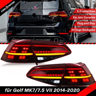 Paar Rot LED Rückleuchten Rauch for VW Golf 7 VII MK7 Golf 7.5 MK7.5 2014-2020