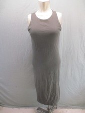 ZARA Size L Womens Stretch Round Neck Sleeveless Bodycon Maxi Tank Dress 319