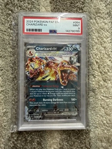 Pokémon Charizard ex 054/091 SV: Paldean Fates Tera Double Rare Holo PSA 9