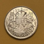 1953 Canada 50 Cents Silver Coin ~ Elizabeth II 80% Silver #603