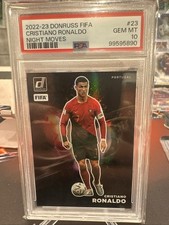Cristiano Ronaldo 2022-23 Panini Donruss FIFA Night Moves #23 SP GEM MINT PSA 10