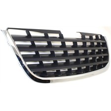 Fits 2008-10 Town & Country Front Bumper Insert Fog Light Cover W/O Fog Hole Set