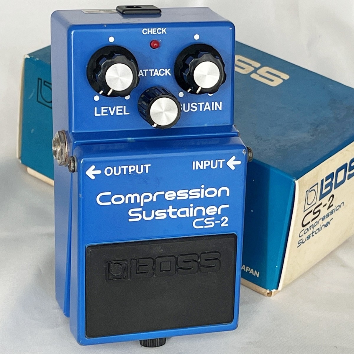 BOSS CS-2 Compression Sustainer W/Box 1986 Guitar Pedal Made in