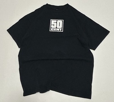 Vintage 50 Cent Shirt Mens Large Black Rap Tee Y2K 2003 Logo G-Unit Missing Tag