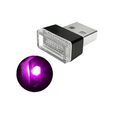 Car Interior Atmosphere Lamp, Plug-In USB Interface LED Vehicle Pink/Purple