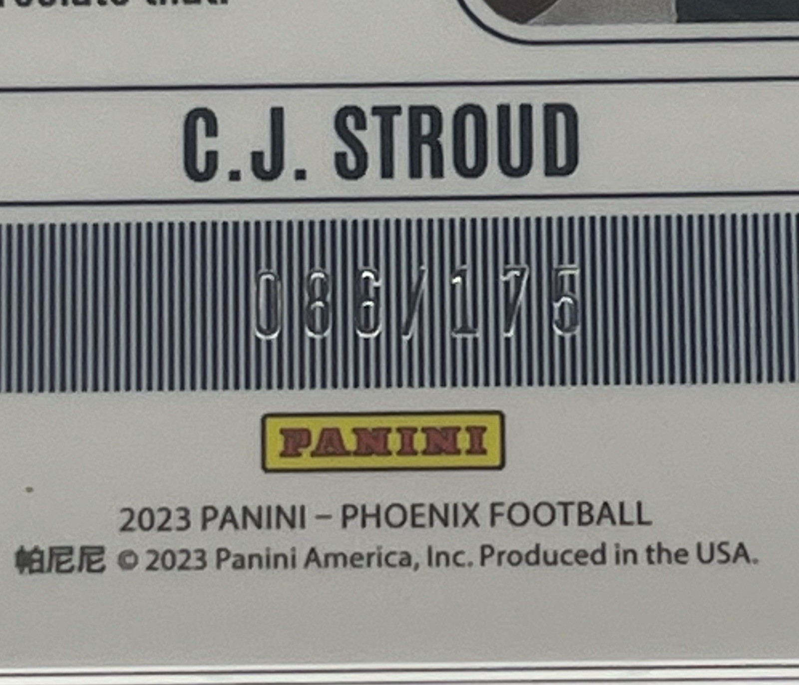 2023 Phoenix Contours C.J. Stroud #CON-20 Pink /175 (RC) PSA 9 Rookie Texans view 4