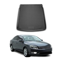 Kofferraumwanne Laderaumwanne FüR Vw Passat B7 Limo 2010-2014 Gummi Schwarz Tpe