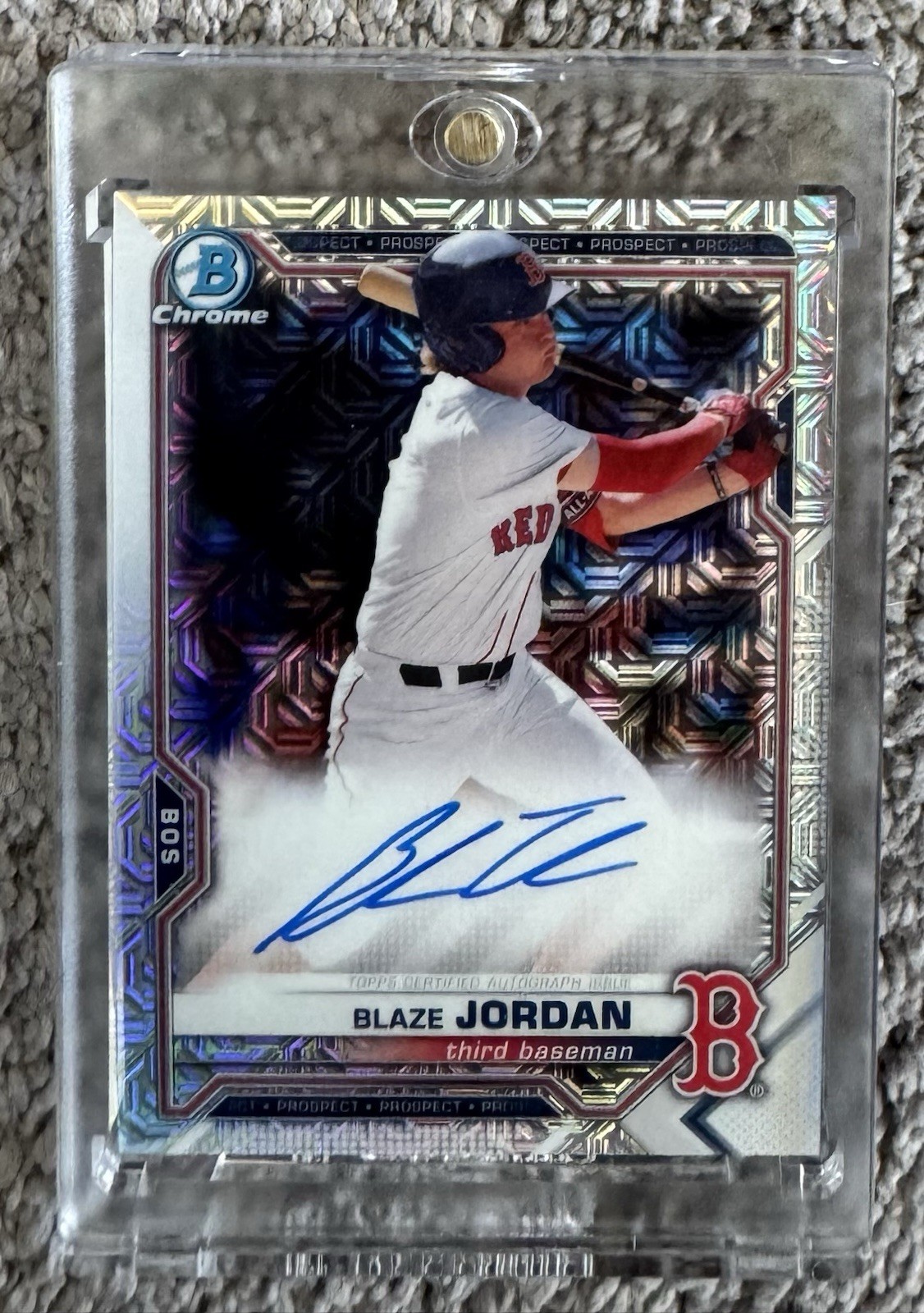 2021 Bowman Chrome Mega Box BLAZE JORDAN AUTO Autograph Refractor BMA-BJ Mojo