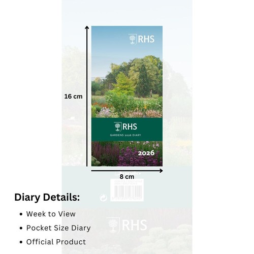 2026 Royal Horticultural Society Slim Pocket Diary – Official Product – RHS - Picture 5 of 6