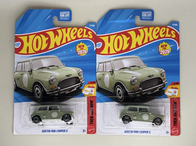 2026 Hot Wheels Mainline  Austin Mini Cooper S Then and Now C Case Lot x2 New