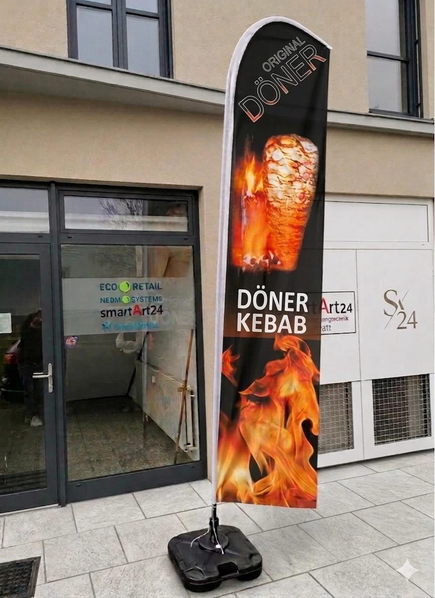 LED Leuchtreklame – Pizza Döner Imbiss Schild, Neon-Optik, Für Spieß & Co.
