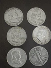 Count of 6 - Walking Liberty Half Dollar And 5 Franks  90% Silver You Grade