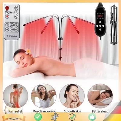 MARKENLOS Infrarot Lampe Rotlichtlampe Infrarotlampe Mit Ständer Therapie Lampe Schwarz
