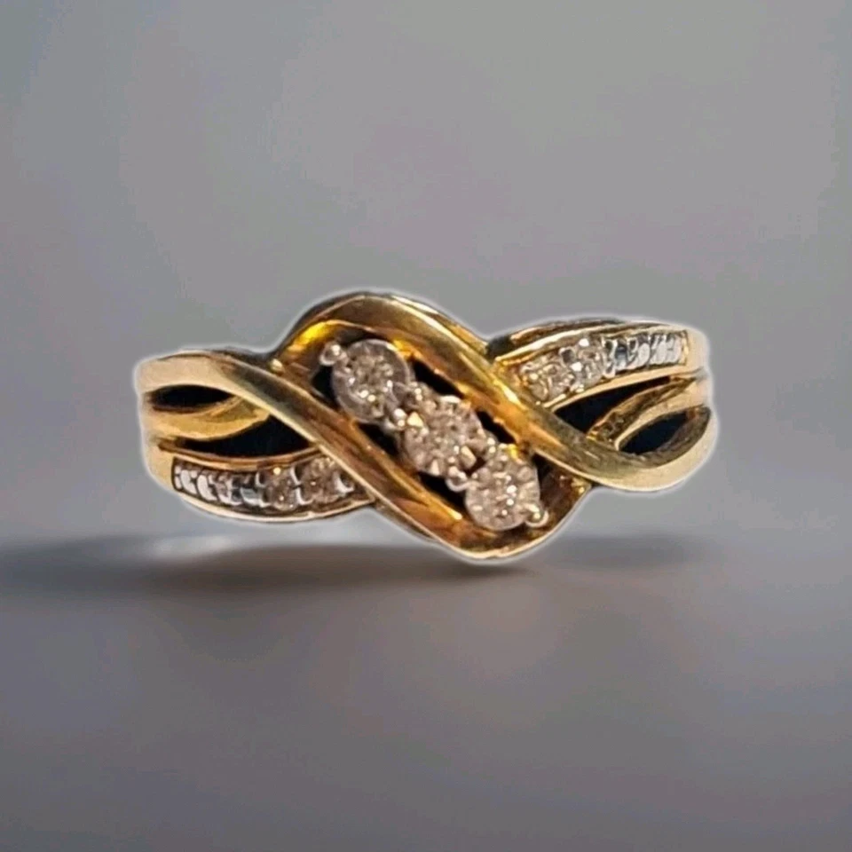 .25CT Lab Grown Diamond Gold Vermeil Sterling Silver Engagement Ring Size 7 - Image 4 of 4