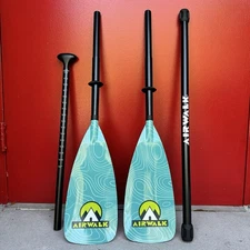 Kayak SUP Paddle - Adjustable 4-Piece, Floating, Lightweight (Airwalk)