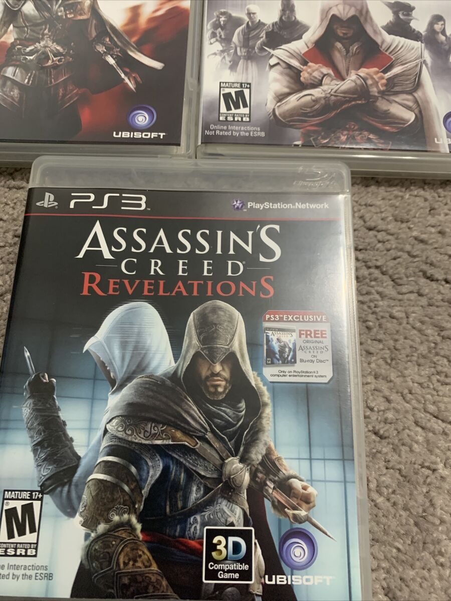 Assassins Creed 1 2 3 Brotherhood Revelations PS3 Game Lot