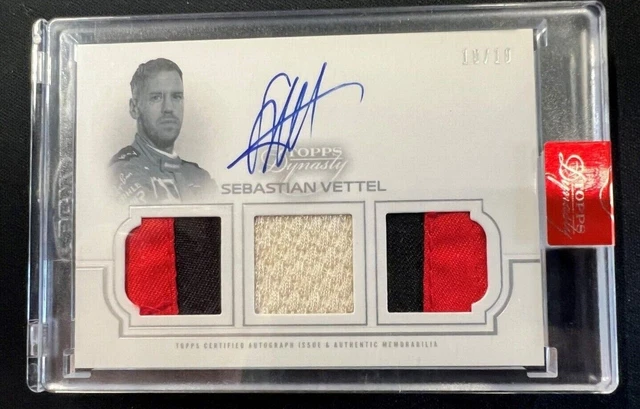 2020 Topps Dynasty Formula 1 F1 Triple Patch Sebastian Vettel Auto Autograph /10