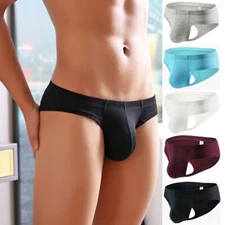 Men Boxer Briefs Panties Underwear Sexy Low Rise Breathable U Pouch Underpants