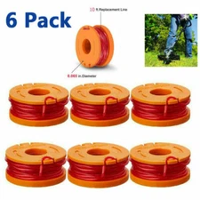 WORX WA0010 PREMIUM Replacement Spool Line For Grass Trimmer/Edger,10ft *6-PACK*