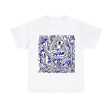 T Shirt Unisex Random Doodle Drawing Odd Curiosity Obscure Art Quirky Weird Tee