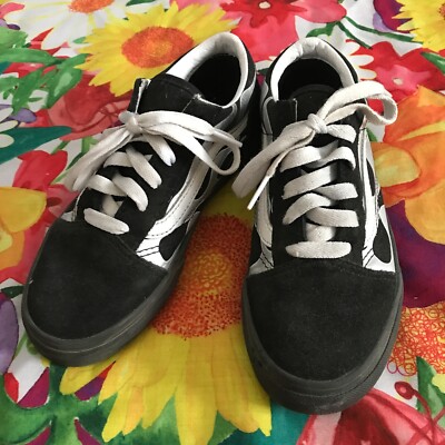 Vans Kids Metallic Flame Old Skool Low Top Lace Up Sneakers US 3